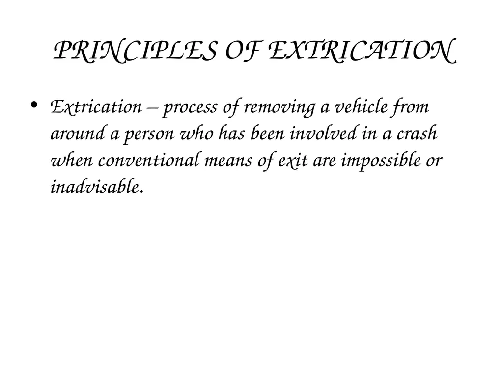 CRASH SCENE MANAGEMENT AND CASUALTY EVACUATION - slide 15 of 54