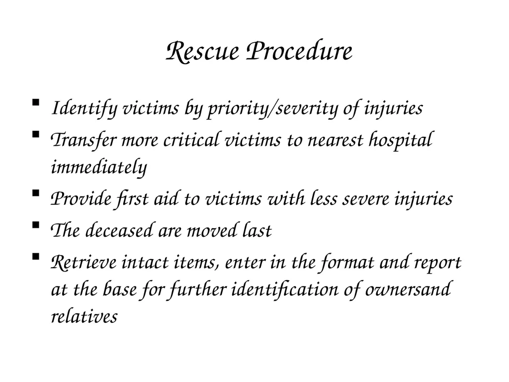 CRASH SCENE MANAGEMENT AND CASUALTY EVACUATION - slide 13 of 54