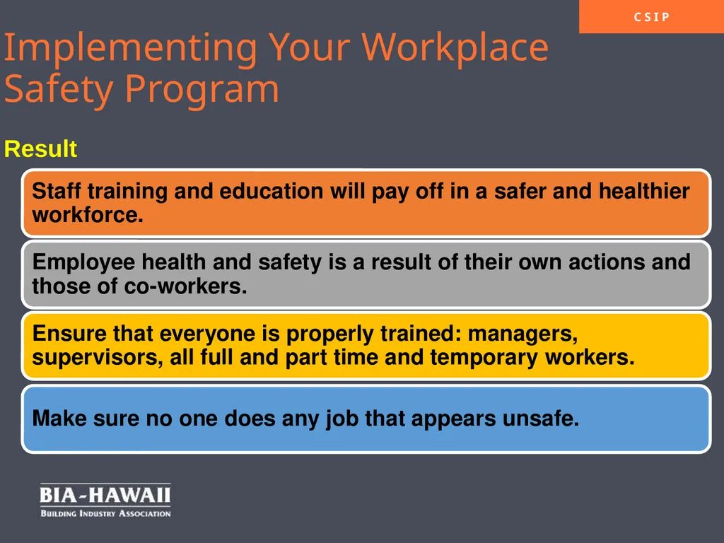Workplace Safety & Employee Engagement Overview - slide 25 of 33