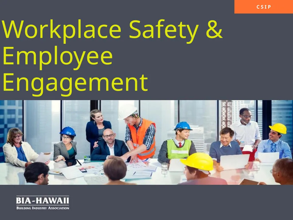 Workplace Safety & Employee Engagement Overview - slide 1 of 33
