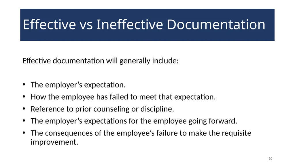 Documenting Employment Actions WELCOME! 2 - slide 10 of 28