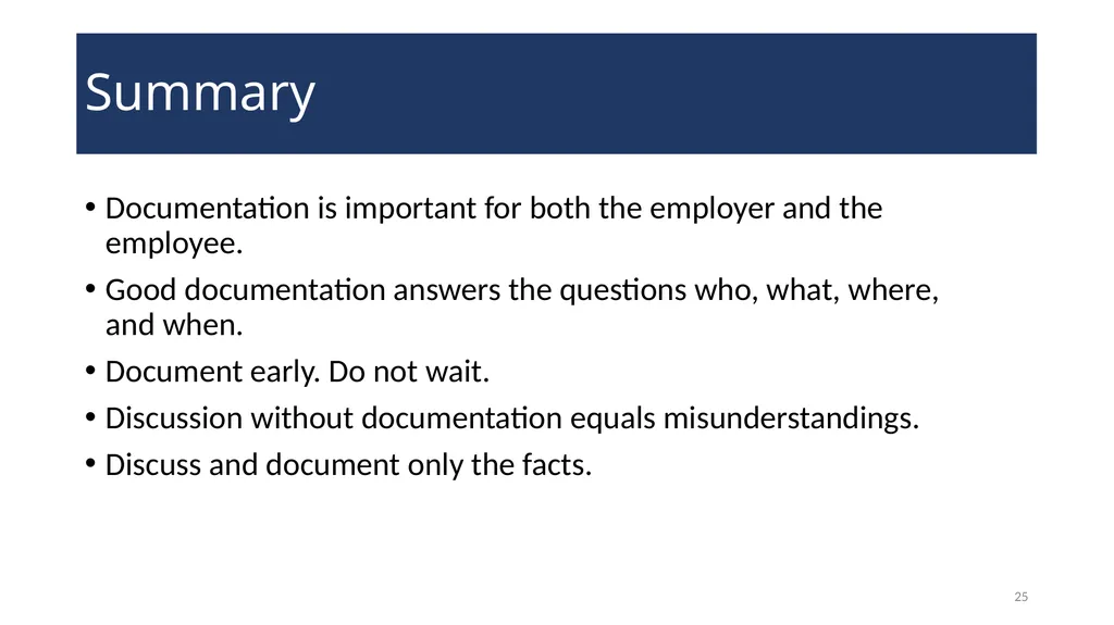 Documenting Employment Actions WELCOME! 2 - slide 25 of 28