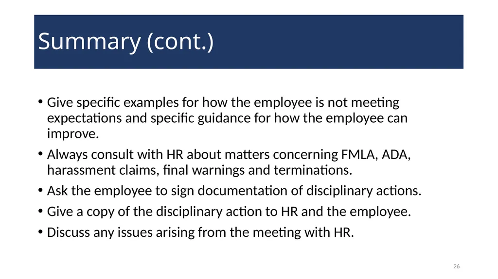 Documenting Employment Actions WELCOME! 2 - slide 26 of 28
