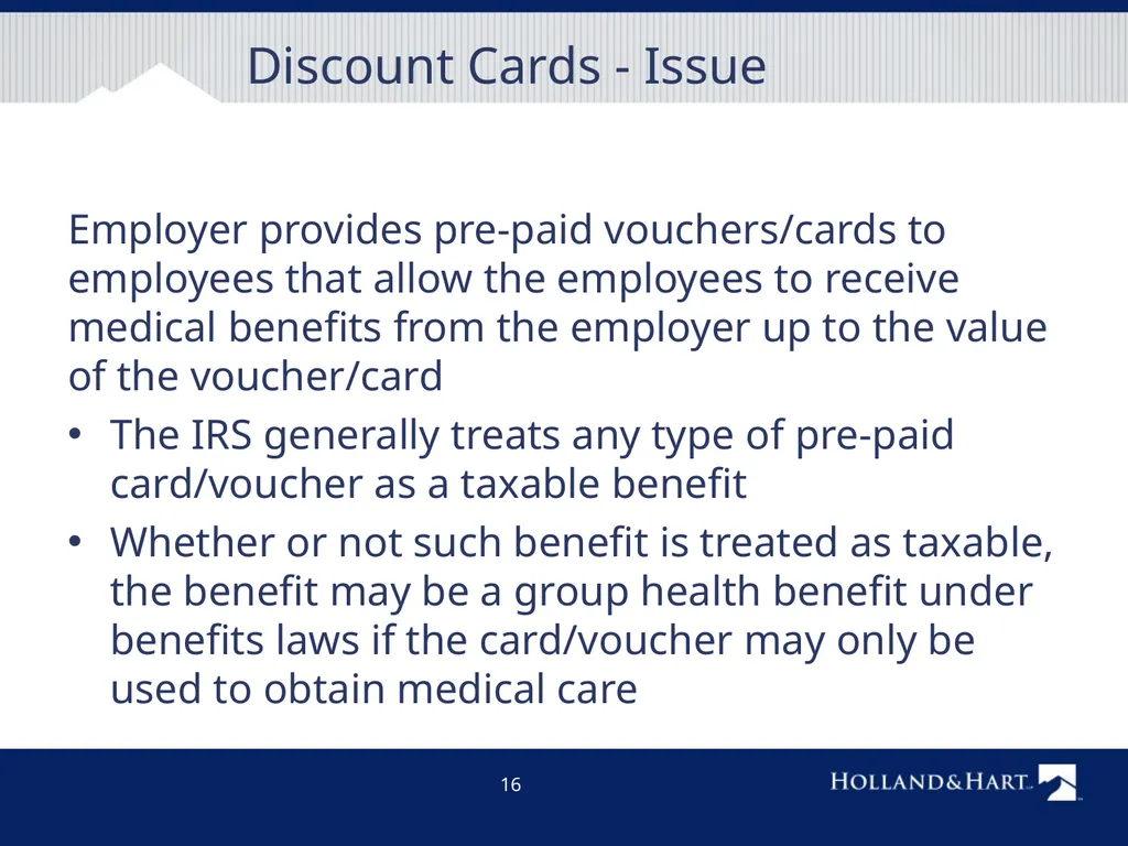 Employee Discounts and Other Unique Employee - slide 16 of 28