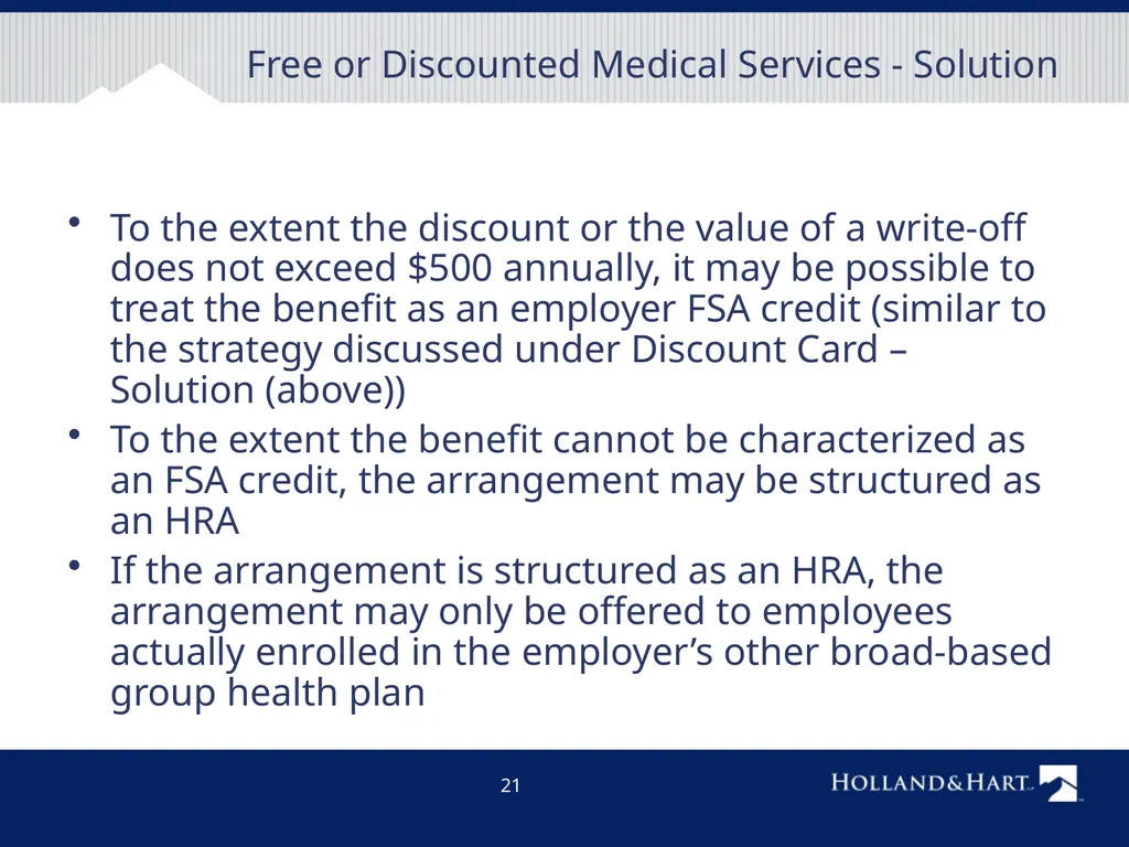 Employee Discounts and Other Unique Employee - slide 21 of 28