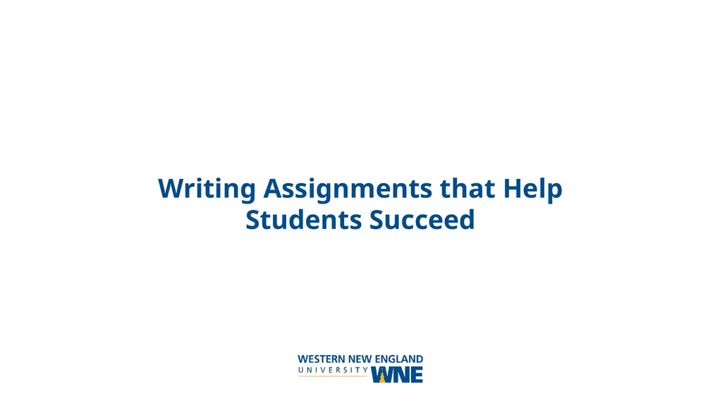 Writing Assignments that Help Students Succeed - slide 1 of 14