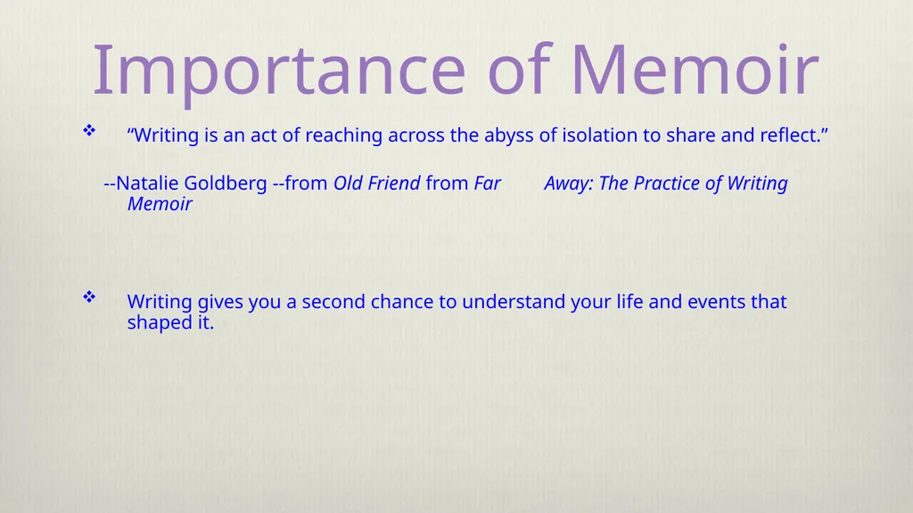 Keeping Memory Alive Through Writing “Whatever - slide 5 of 7