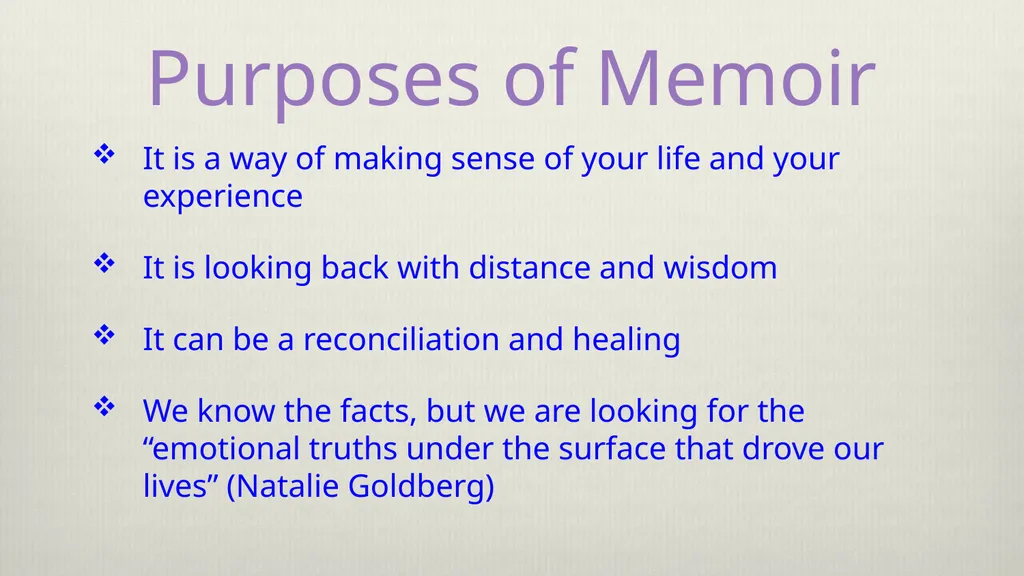 Keeping Memory Alive Through Writing “Whatever - slide 3 of 7