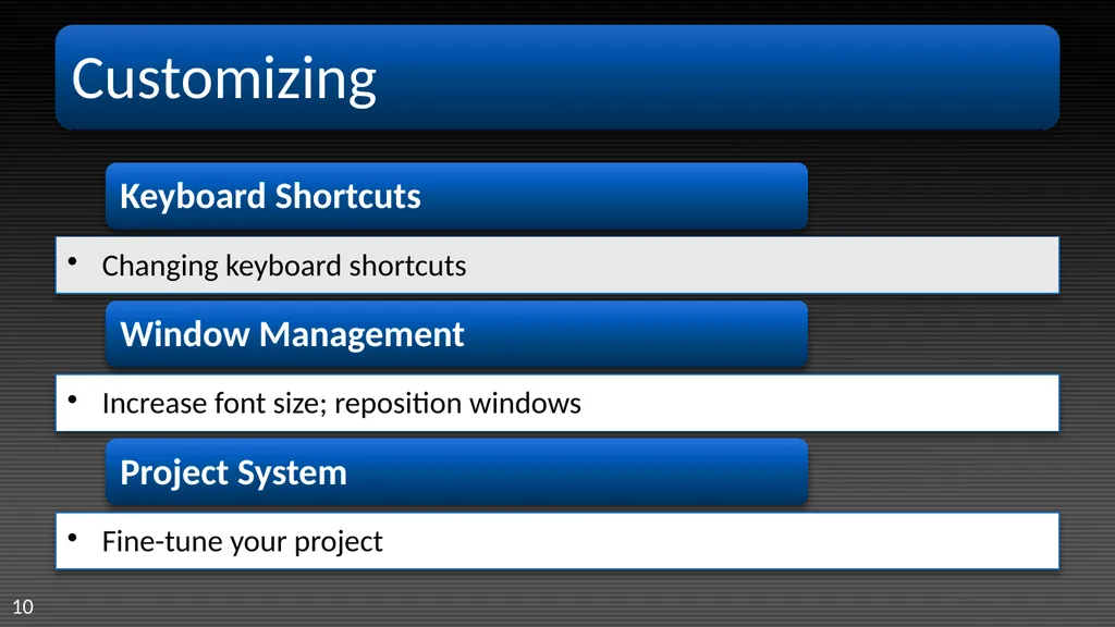 Visual Studio 2008 IDE Tips and Tricks Sara Ford - slide 10 of 21