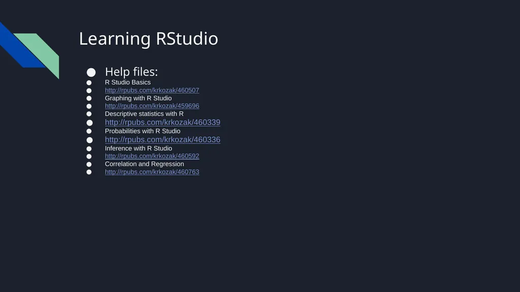 Implementing R in your Intro Statistics Course - slide 7 of 9