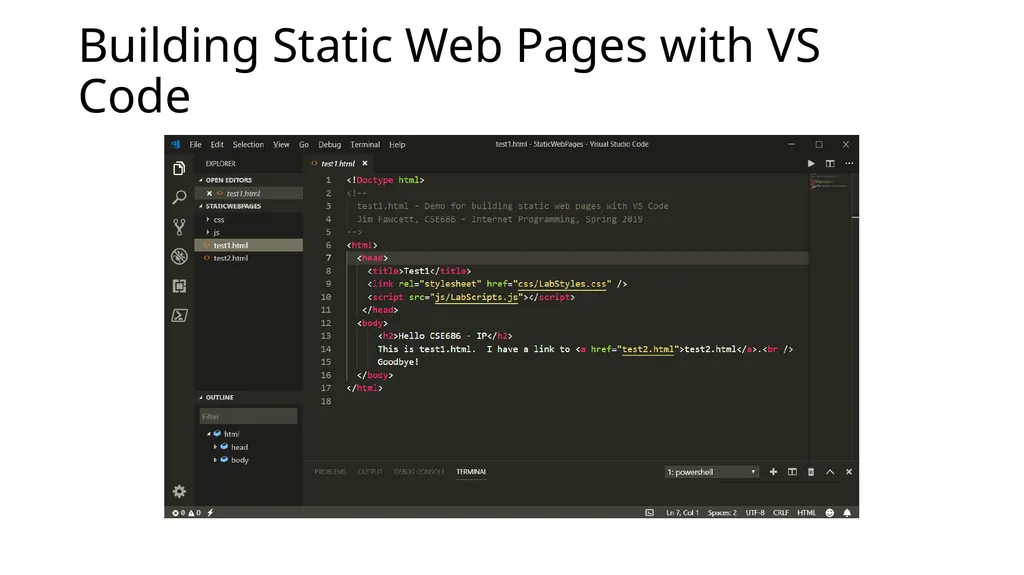 Help for Visual Studio Code Jim Fawcett CSE686 – - slide 6 of 10