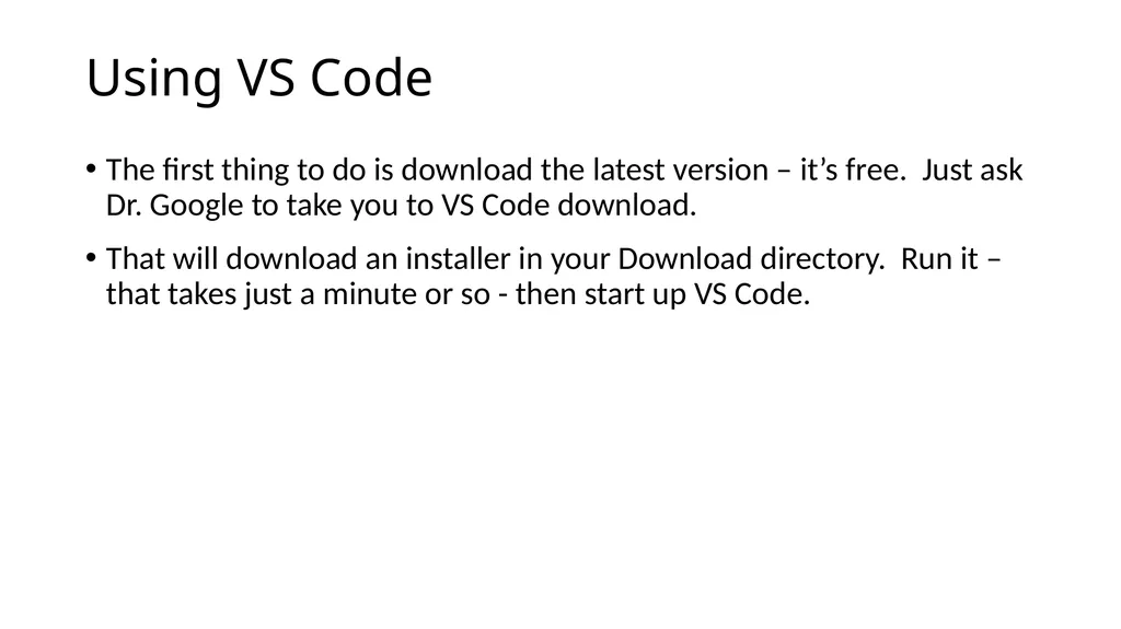 Help for Visual Studio Code Jim Fawcett CSE686 – - slide 3 of 10