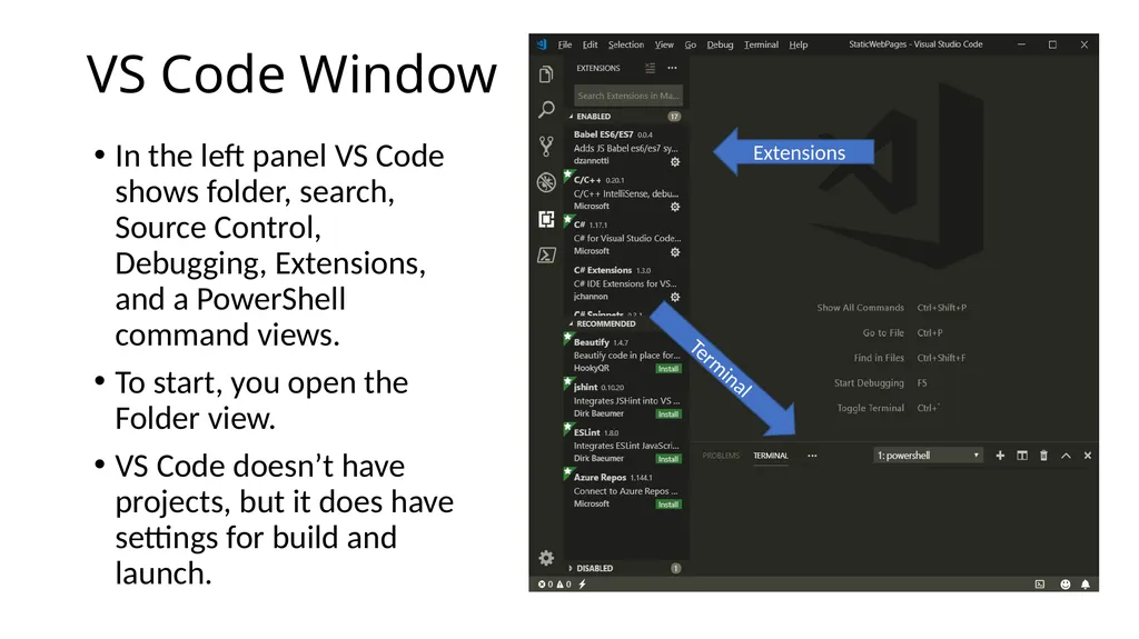 Help for Visual Studio Code Jim Fawcett CSE686 – - slide 4 of 10