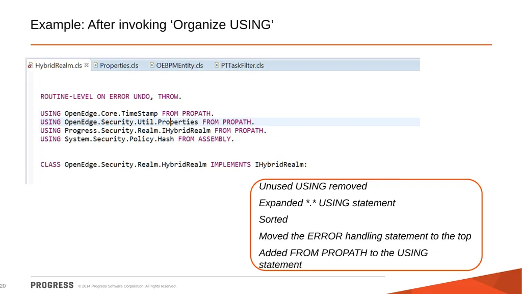 Progress Developer Studio Suresh Inavolu Principal - slide 20 of 28