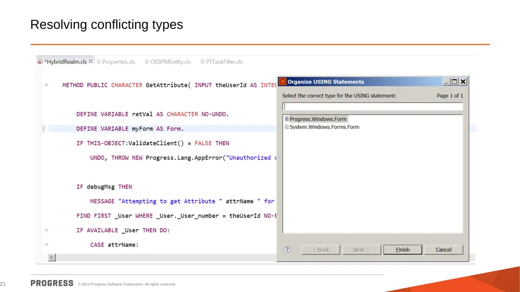 Progress Developer Studio Suresh Inavolu Principal - slide 21 of 28