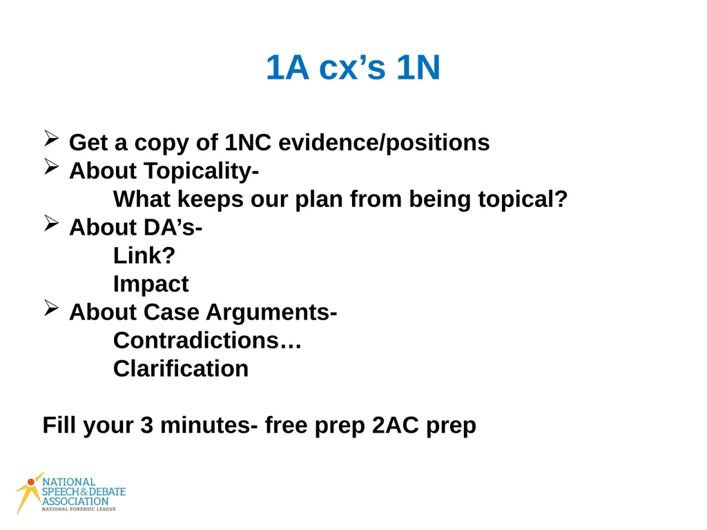 Policy Debate Speaker Duties What Do I Do in My - slide 6 of 34