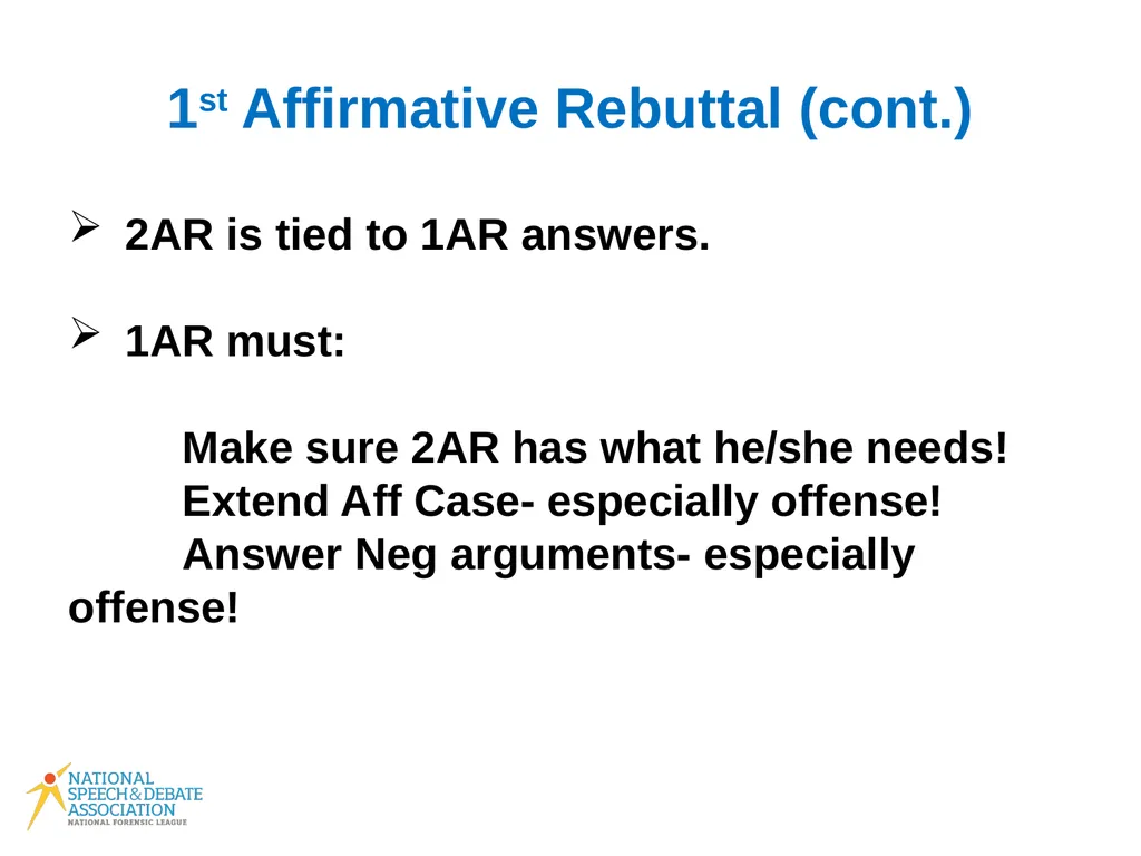 Policy Debate Speaker Duties What Do I Do in My - slide 15 of 34