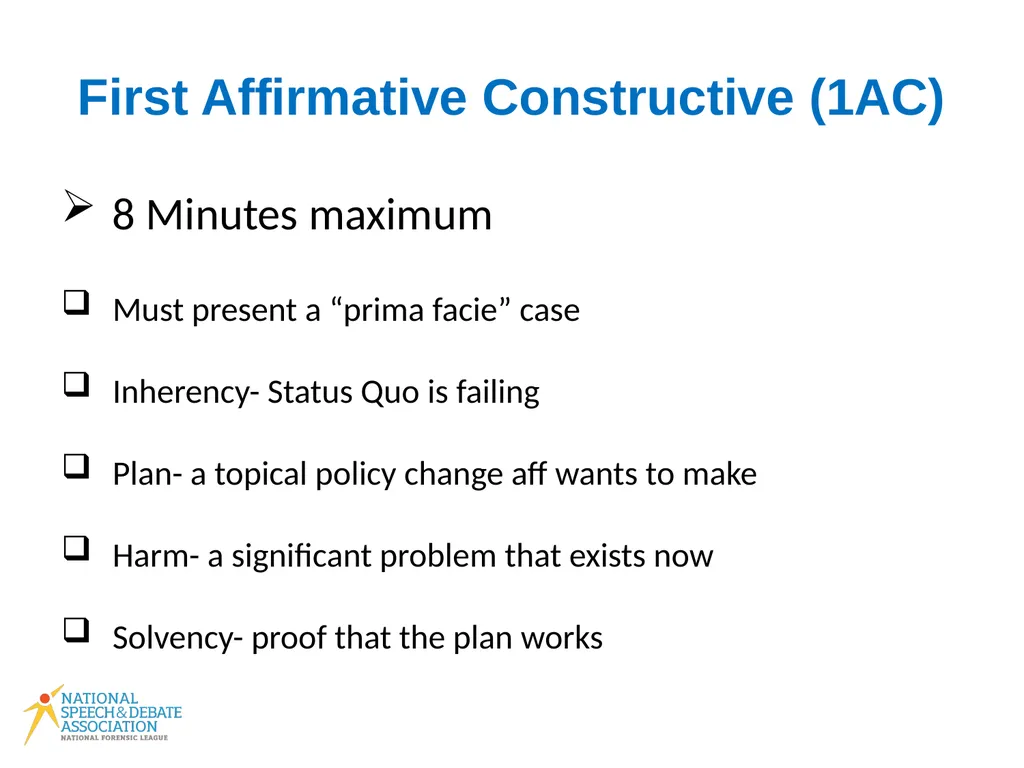Policy Debate Speaker Duties What Do I Do in My - slide 2 of 34