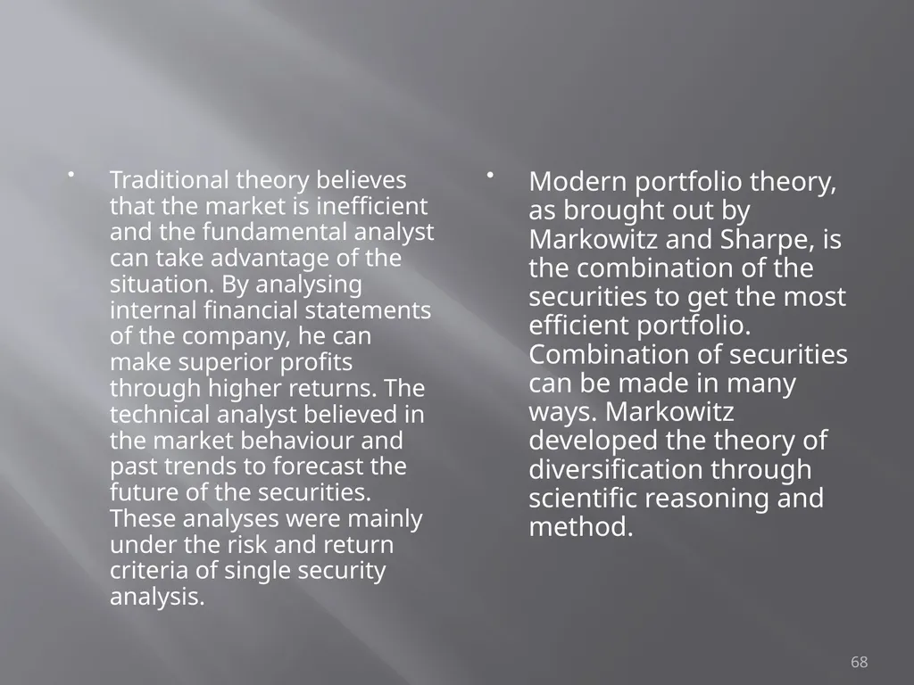 Portfolio Management Prof Anil K kothari 1 - slide 68 of 74