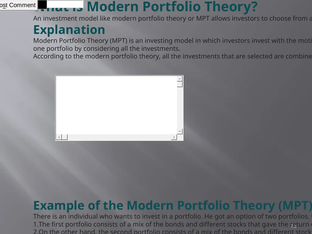 Portfolio Management Prof Anil K kothari 1 - slide 73 of 74