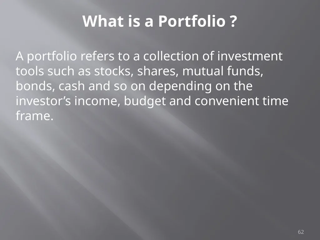 Portfolio Management Prof Anil K kothari 1 - slide 62 of 74