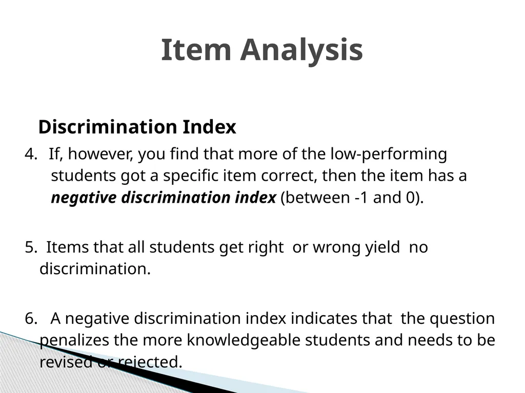 ITEM ANALYSIS By Dr. Arthur Joseph At the end of - slide 18 of 20