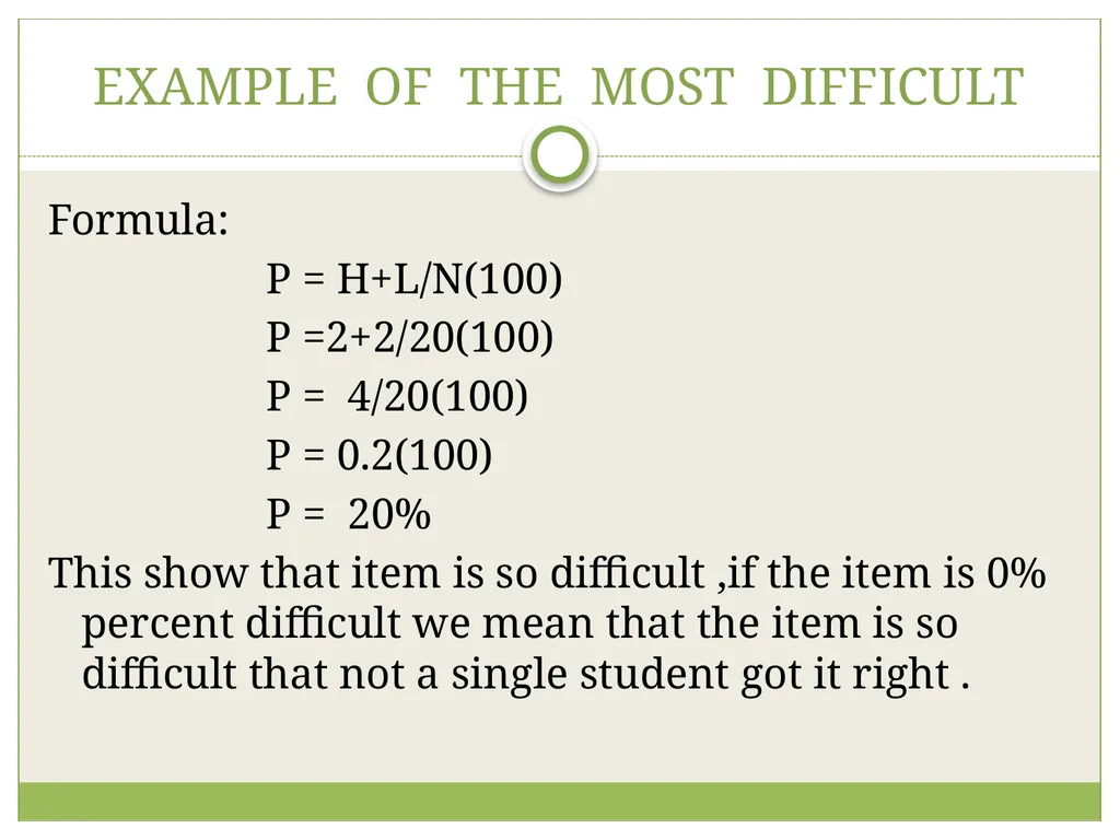 IT DEALS WITH ITEM DIFFICULTY ITEM DISCRIMINATION - slide 8 of 11