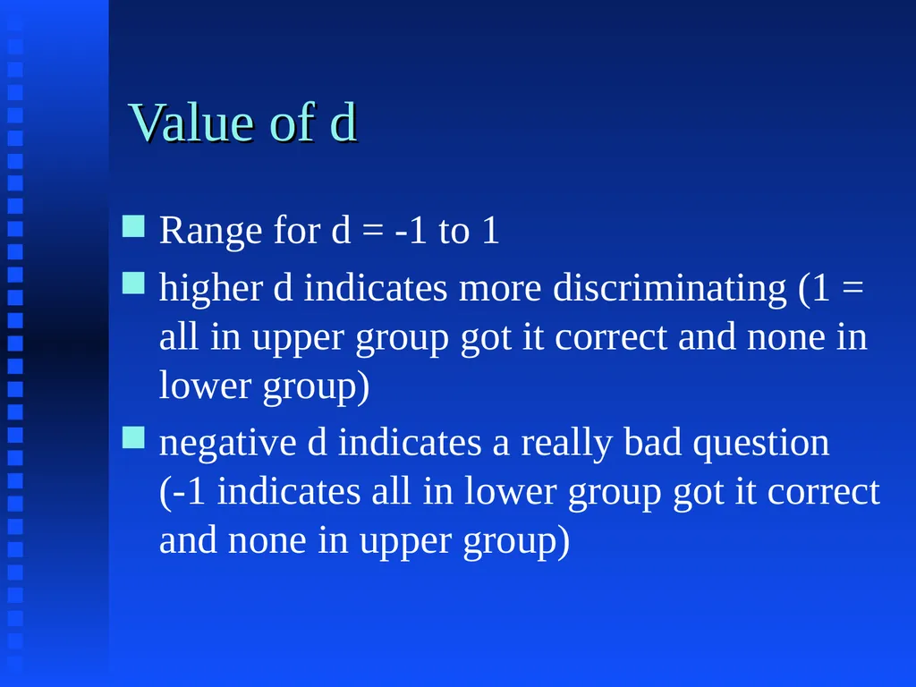 Item Analysis What makes a question good??? Answer - slide 14 of 16