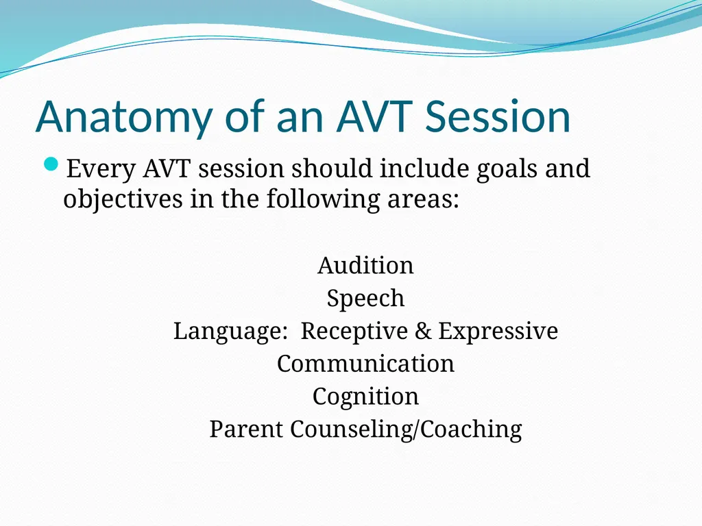 Auditory-Verbal Therapy Shelley Chesney, M.S., - slide 21 of 53