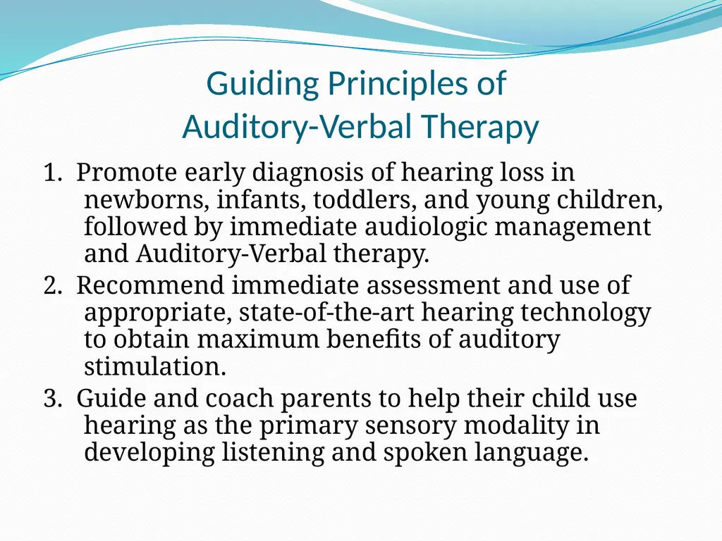 Auditory-Verbal Therapy Shelley Chesney, M.S., - slide 12 of 53