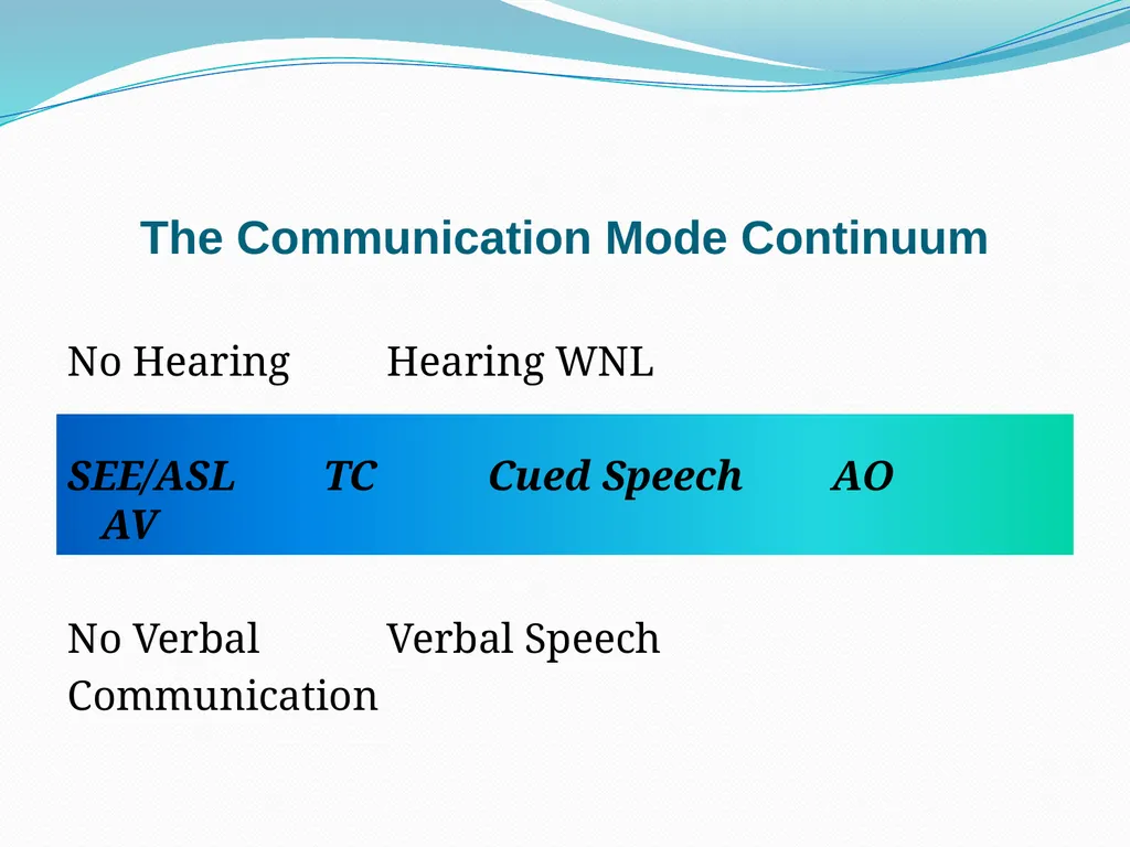 Auditory-Verbal Therapy Shelley Chesney, M.S., - slide 5 of 53
