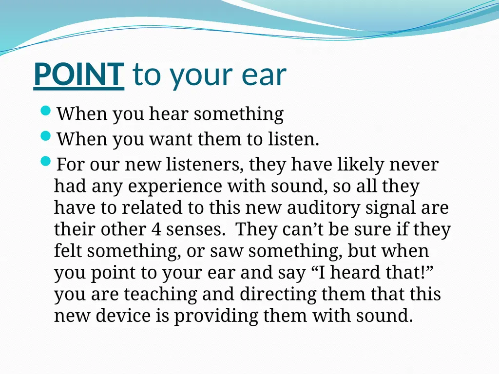 Auditory-Verbal Therapy Shelley Chesney, M.S., - slide 41 of 53