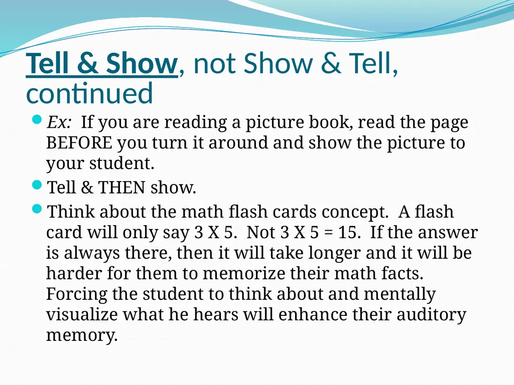 Auditory-Verbal Therapy Shelley Chesney, M.S., - slide 36 of 53