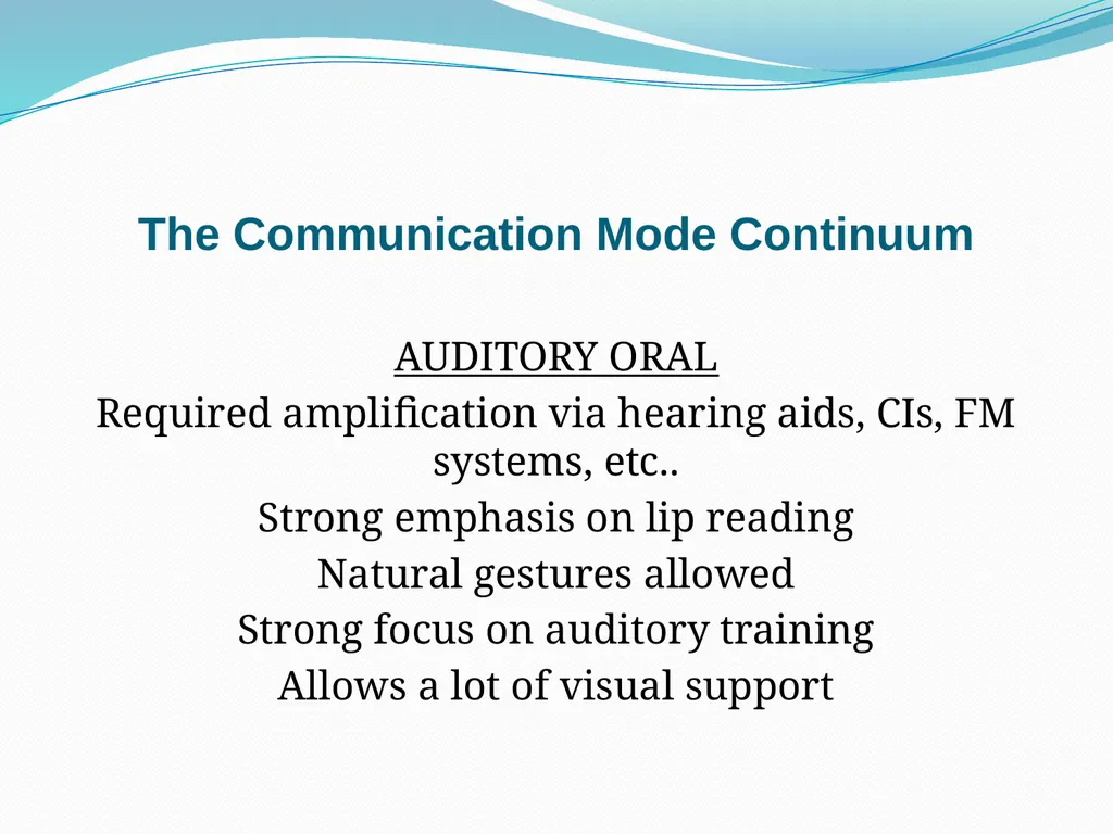 Auditory-Verbal Therapy Shelley Chesney, M.S., - slide 9 of 53