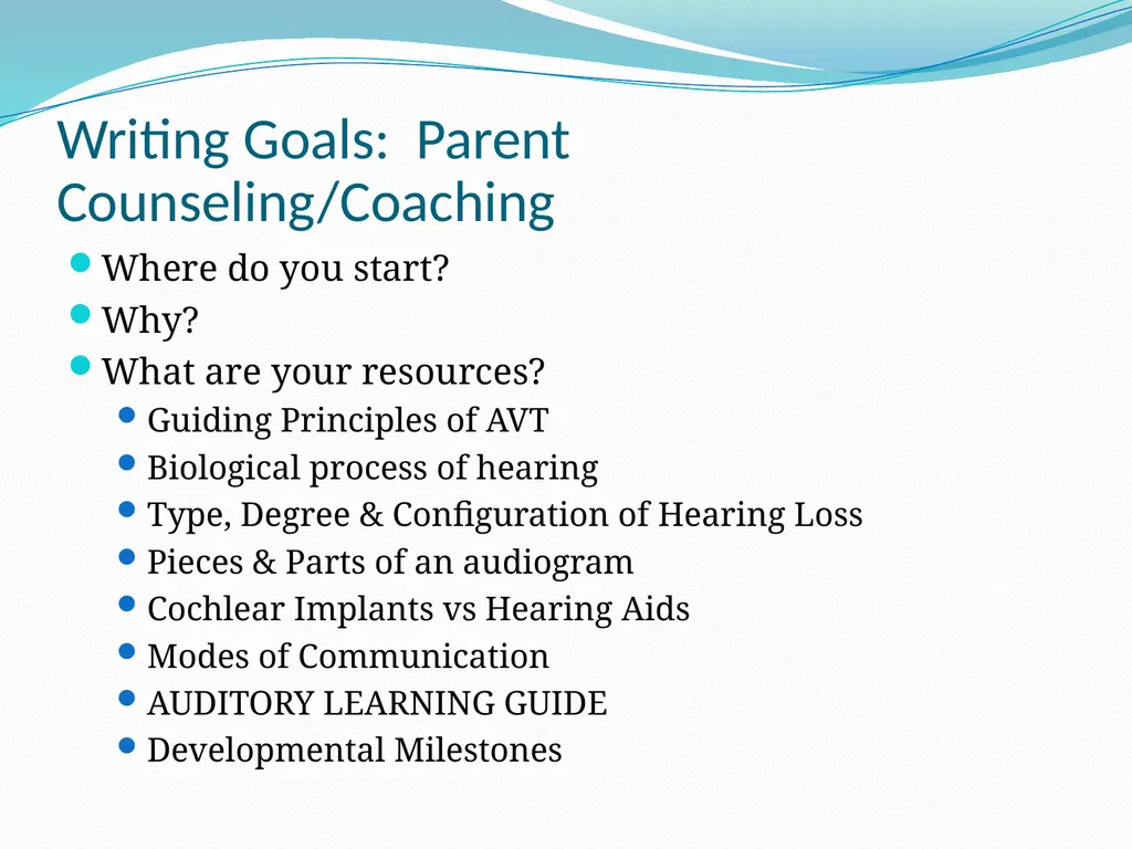 Auditory-Verbal Therapy Shelley Chesney, M.S., - slide 29 of 53