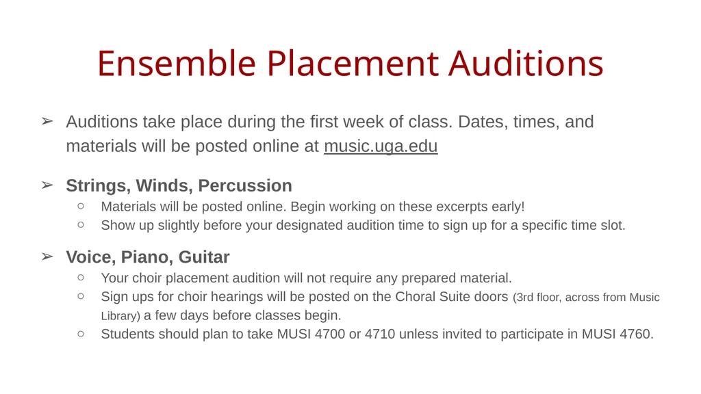 Welcome! Orientation 2024 Majors BMUS - Music - slide 8 of 15