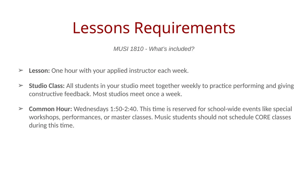 Welcome! Orientation 2024 Majors BMUS - Music - slide 6 of 15