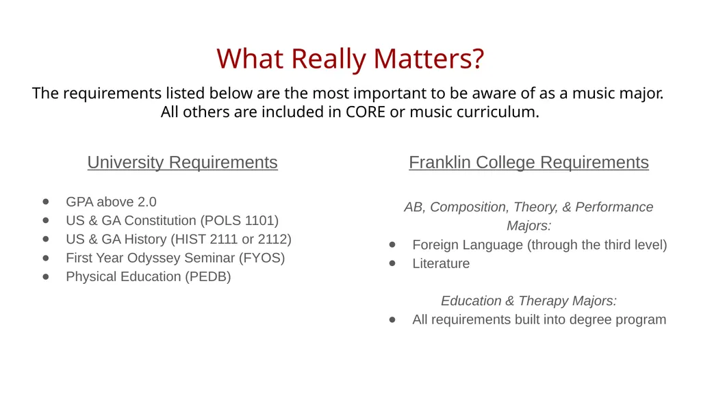 Welcome! Orientation 2024 Majors BMUS - Music - slide 4 of 15