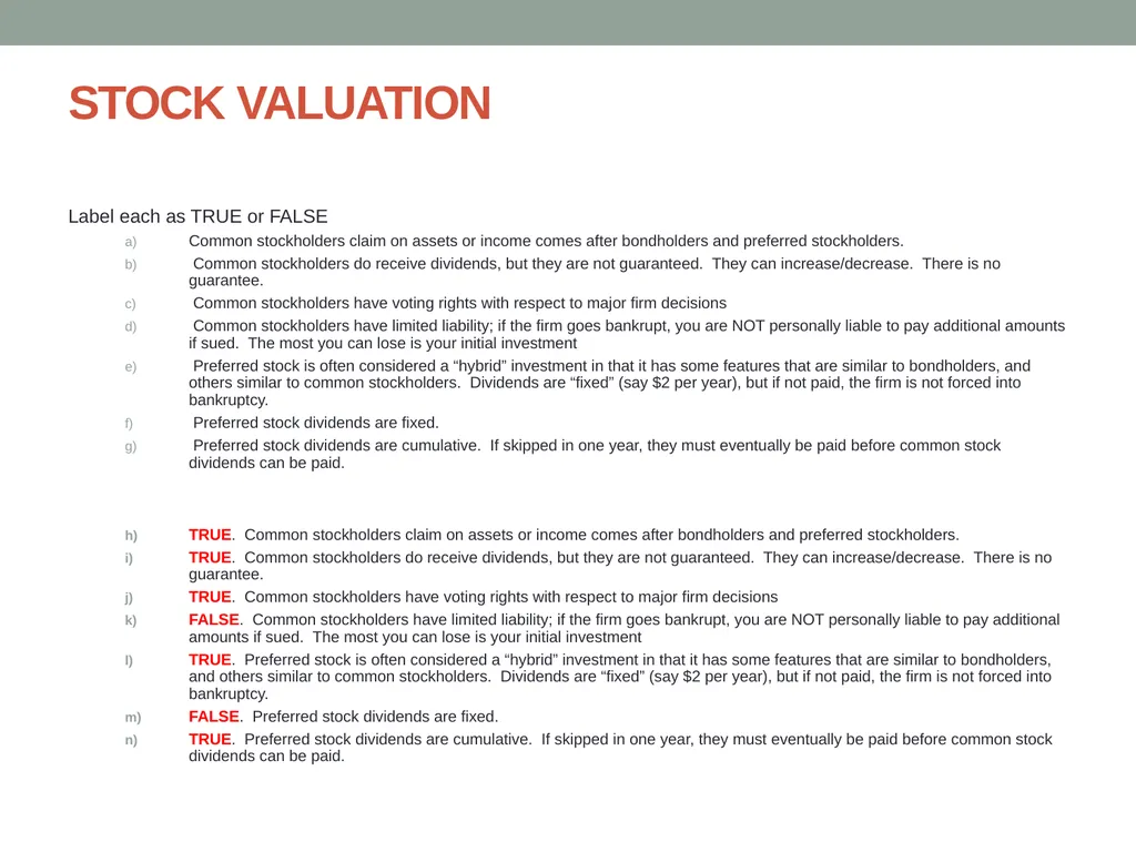 Finance ETS Review Updated Fall 2014 TIME VALUE OF - slide 13 of 74