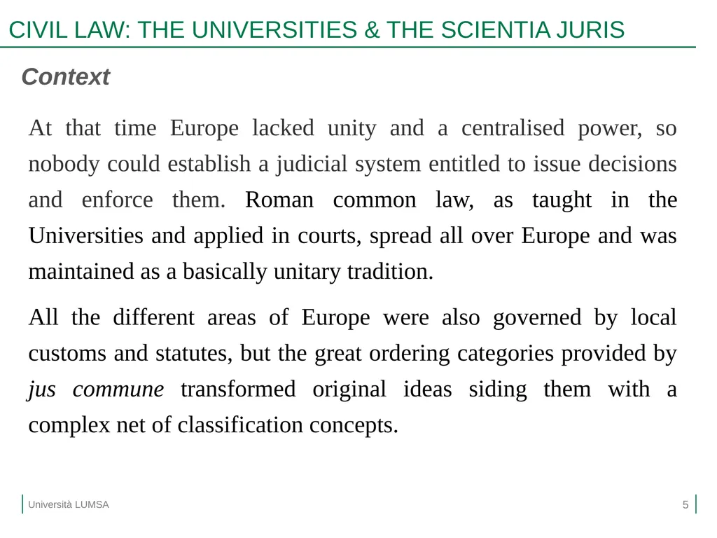 Comparative Law Prof.ssa Letizia Coppo A.A. - slide 5 of 25