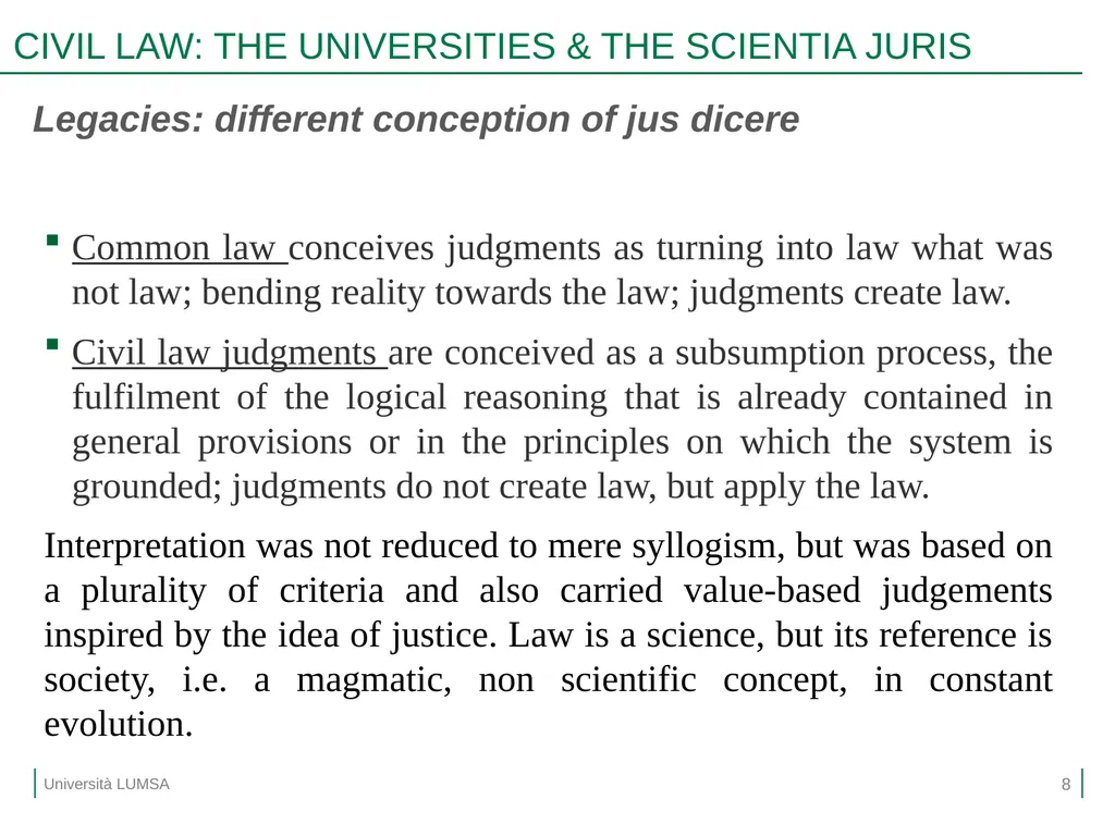 Comparative Law Prof.ssa Letizia Coppo A.A. - slide 8 of 25
