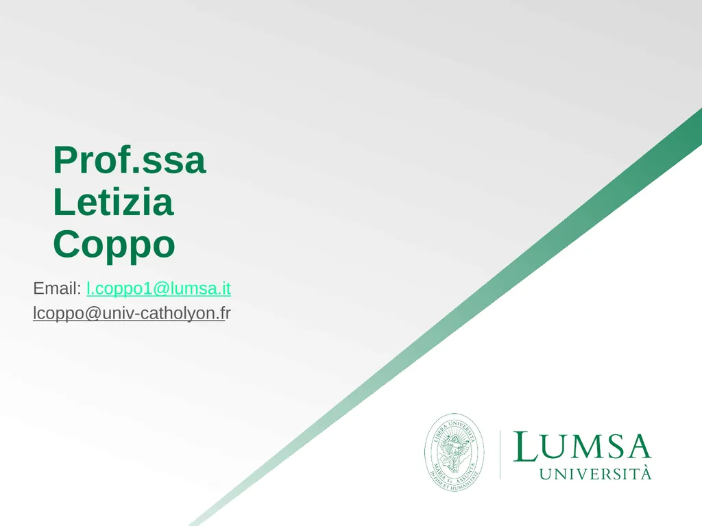 Comparative Law Prof.ssa Letizia Coppo A.A. - slide 25 of 25
