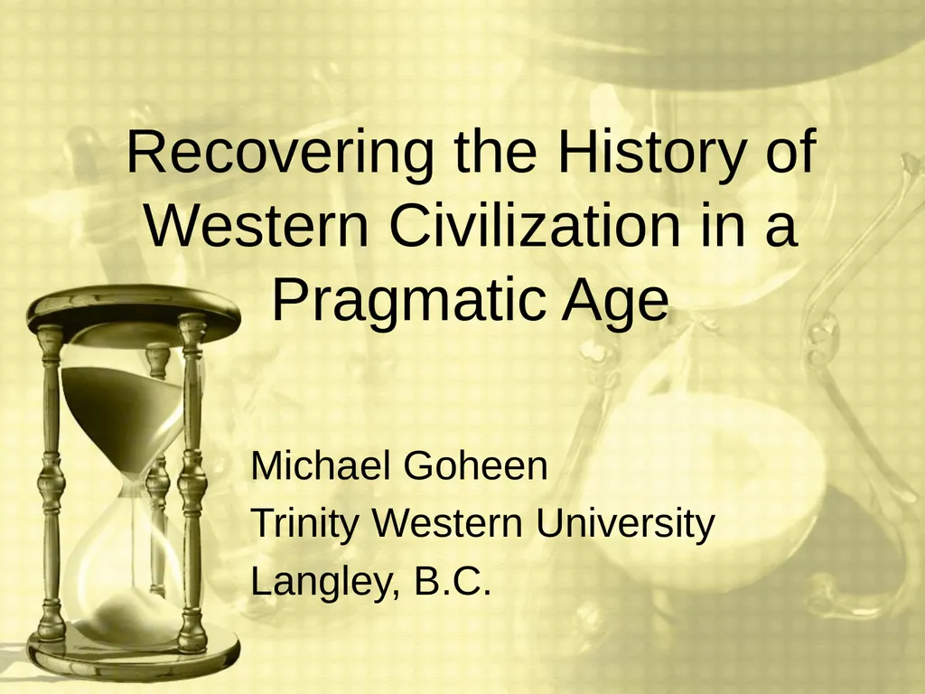 Recovering the History of Western Civilization in - slide 1 of 34