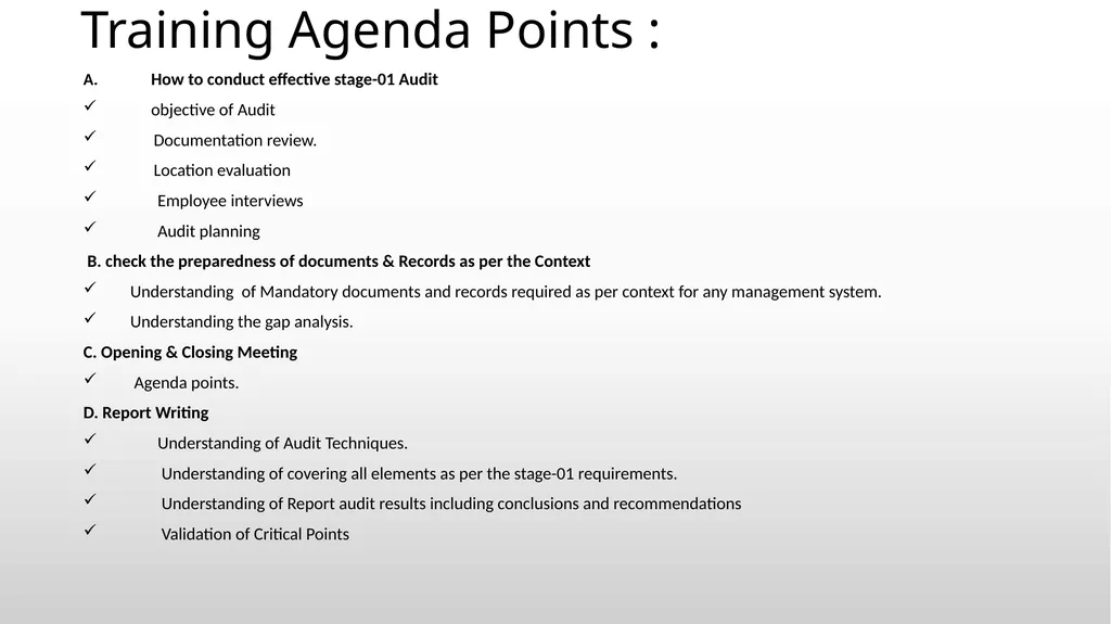How to conduct Effective Stage-1 Audit Training - slide 2 of 21