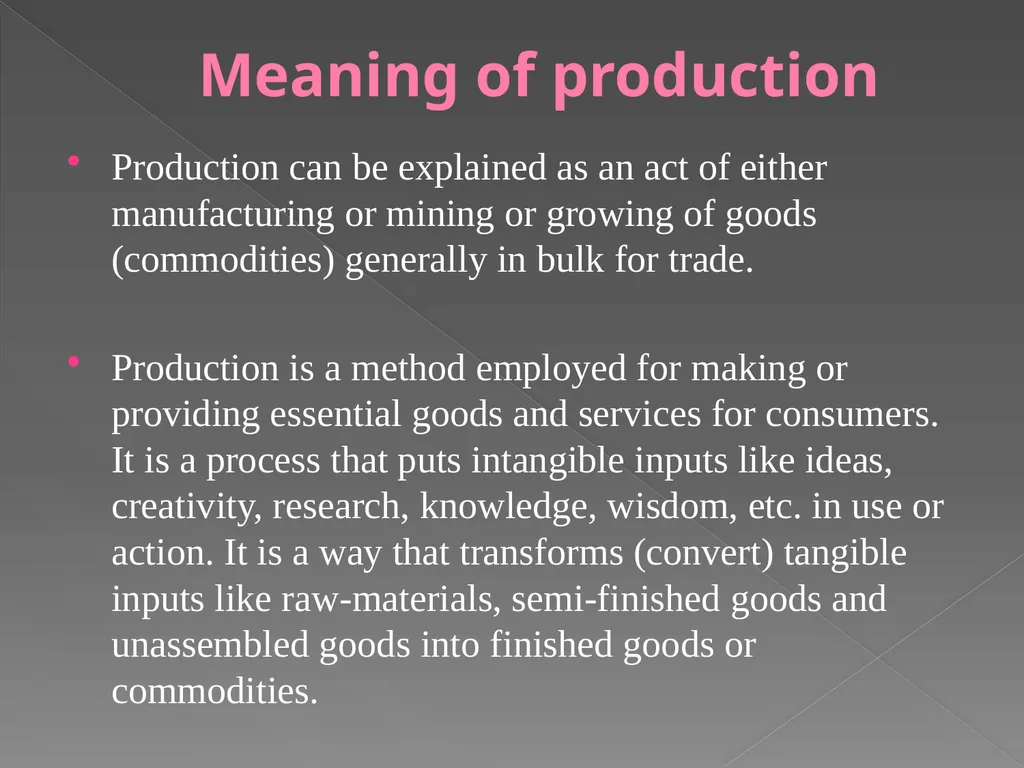 PRODUCTION SYSTEM Rashmi P. Khobragade - slide 3 of 21