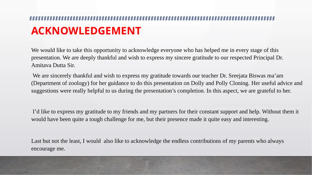 DOLLY AND POLLY CLONING PARTICIPATING STUDENTS – - slide 16 of 17