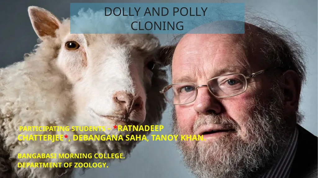 DOLLY AND POLLY CLONING PARTICIPATING STUDENTS – - slide 1 of 17