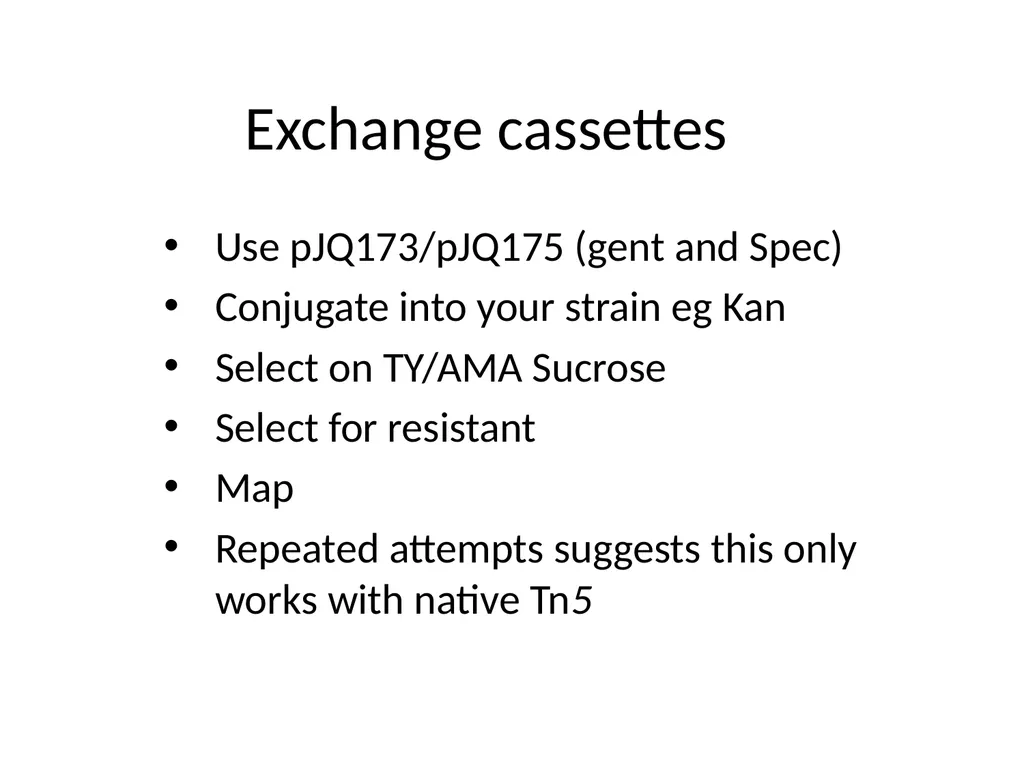 Cloning strategies in Rhizobium An overview KK PCR - slide 8 of 16