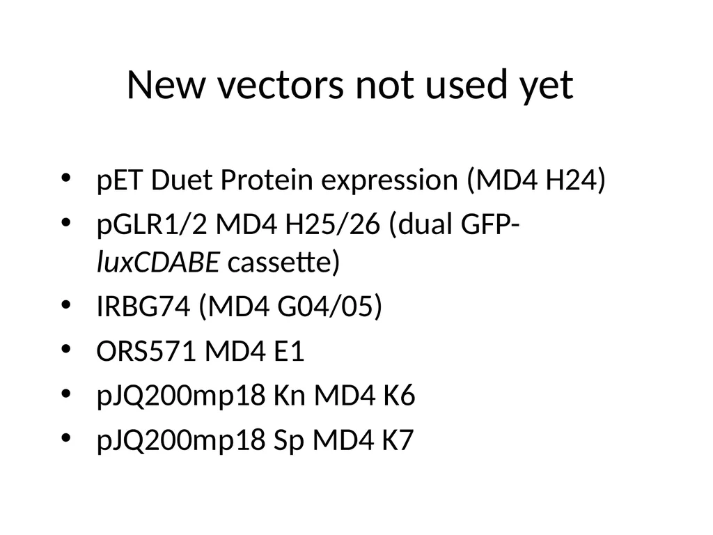 Cloning strategies in Rhizobium An overview KK PCR - slide 15 of 16