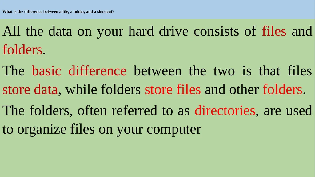 7-3-1 Desktop Icons The Desktop is where you’ll - slide 6 of 9